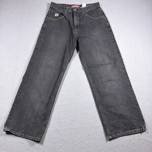 VTG Unionbay Jeans Mens 32x30 Gray Stone Wash Baggy Straight Loose Utility Cut